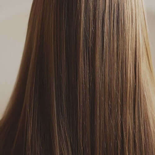 Smooth, shiny hair after using Riman Botalab Deserticola Plus Conditioner for hydration and repair.