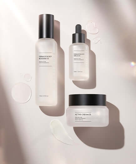 Riman Incellderm Expert Ritual Set with three hydrating skincare products on a light background.
