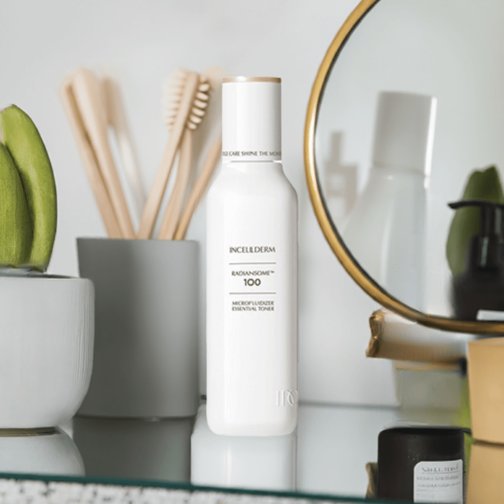 RADIANSOME 100 Microfluidizer Essential Toner, advanced anti-aging skincare, moisturizing and toning benefits.
