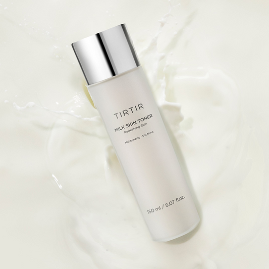 TIRTIR Milk Skin Toner | Korean Skincare Products in a sleek bottle, perfect for hydrating and brightening skin.