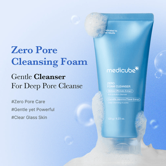 Affordable Glass Glow 7-Day Skincare Set featuring Zero Pore Cleansing Foam for deep pore cleansing.