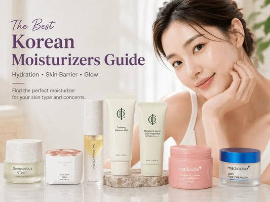 The Best Korean Moisturizers for Every Skin Type: Your Complete K-Beauty Guide (2026) featuring various moisturizers.