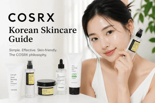 COSRX Korean Skincare Guide: Best Products for Every Skin Goal (2026) featuring various COSRX skincare products.