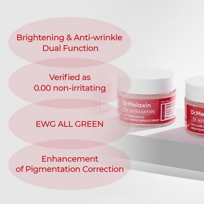 Dr Melaxin TX-Astaxanthin Anti-Dark Spot and Brightening Capsule Cream