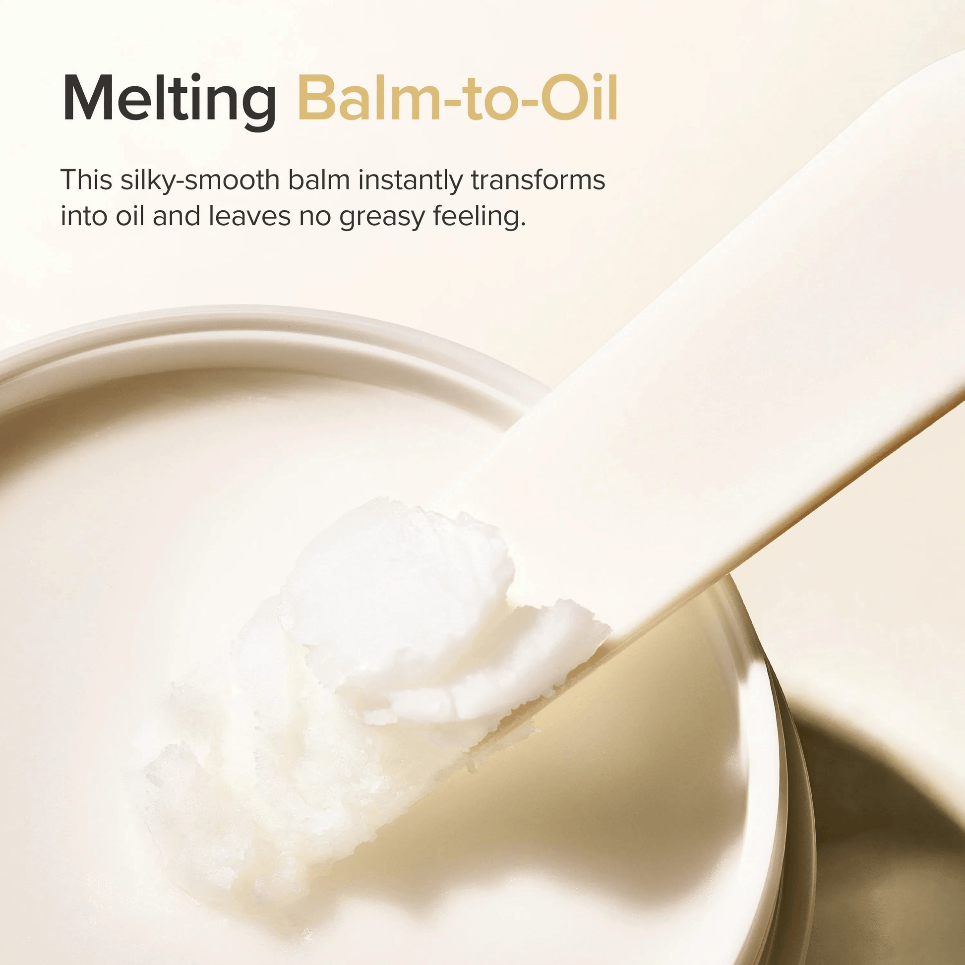 Beauty of Joseon Radiance Cleansing Balm melting balm-to-oil formula shown on a spatula.