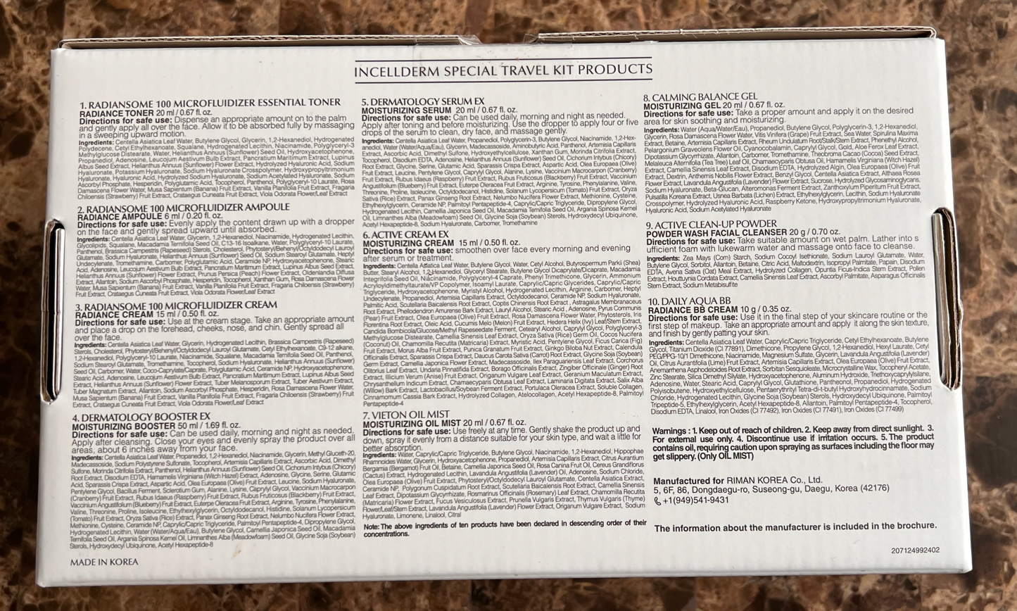 Incellderm Special Travel Kit | Special Edition Limited Series