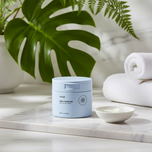 Anua Birch Moisture Boosting Pad product image showcasing the container design and label details.