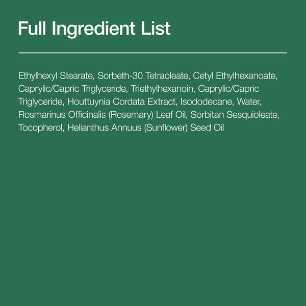 Full ingredient list for Anua Heartleaf Pore Control Cleansing Oil Mild including various oils and extracts.