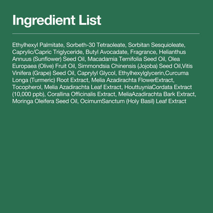 Ingredient list for Anua Heartleaf Pore Control Cleansing Oil, featuring natural oils and extracts.