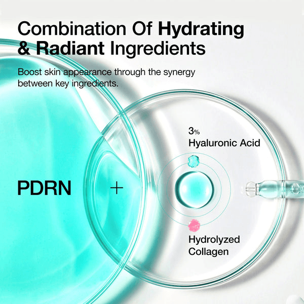 Combination of hydrating and radiant ingredients for Anua PDRN Hyaluronic Acid Capsule 100 Serum.