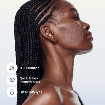 Biodance Cera-nol Gel Toner Pads applied to a model's face for hydration and skin barrier support.