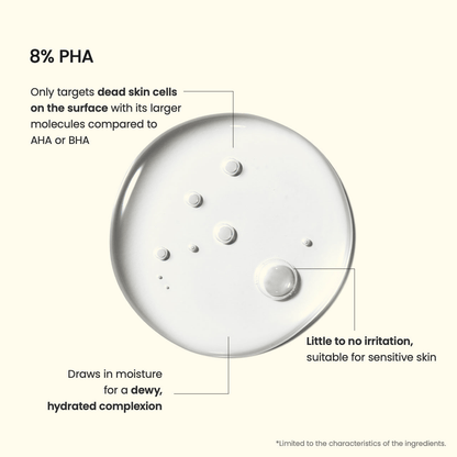 Biodance Skin Refining Mild PHA Toner with 8% PHA, gentle exfoliation for a clear, hydrated complexion.