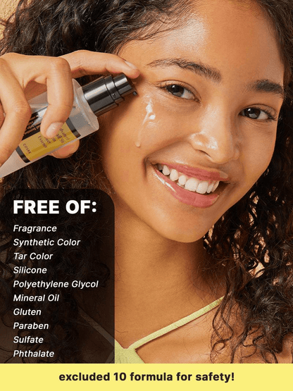 A woman applying COSRX Advanced Snail 96 Mucin Power Essence, highlighting its benefits for sensitive skin.