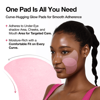 Anua Niacinamide 5 TXA Brightening Pad on a model demonstrating its curve-hugging fit for targeted care.