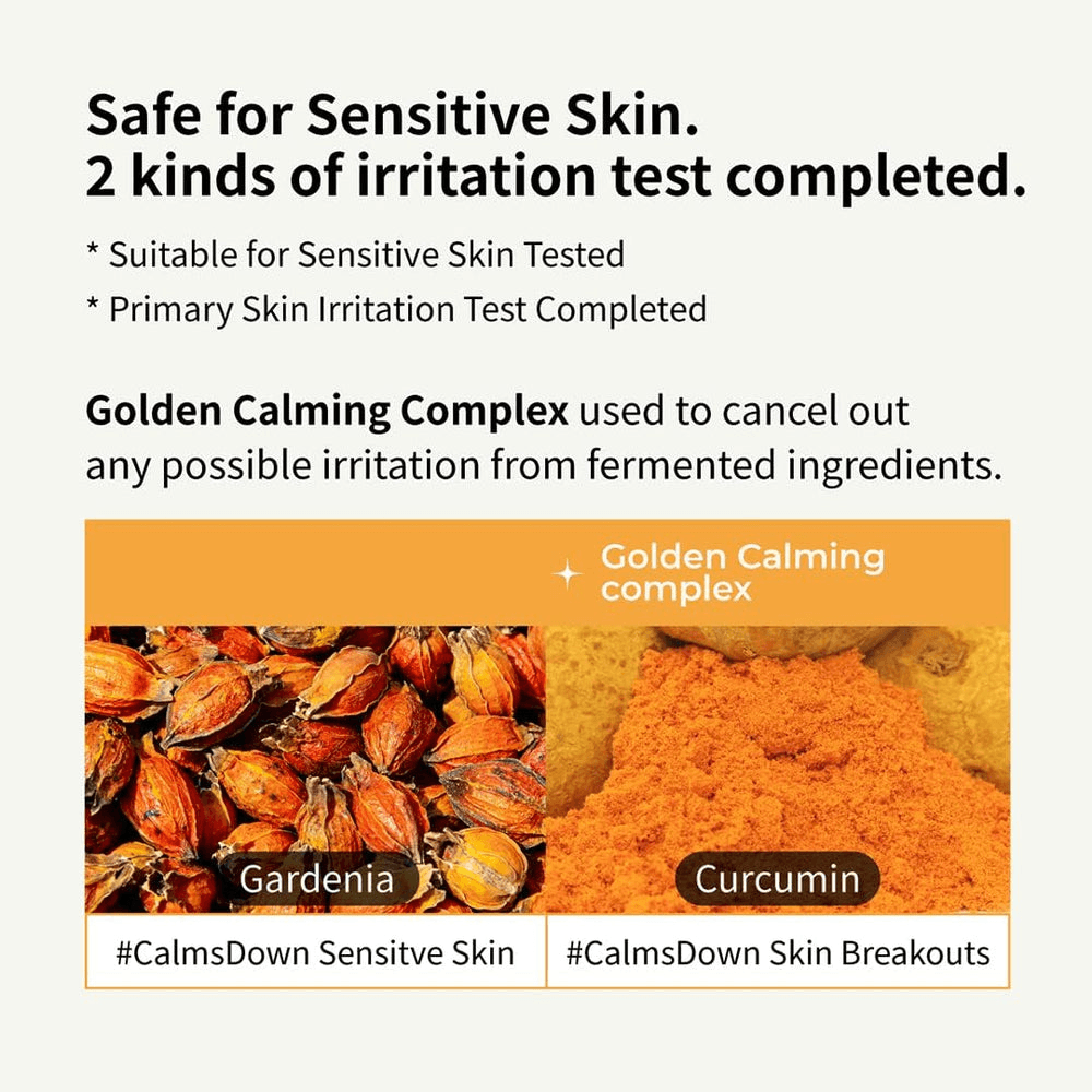 Image showcasing numbuzin No.3 Radiance Glowing Jumbo Essence Pads  with Gardenia and Curcumin highlighting efficacy for sensitive skin.