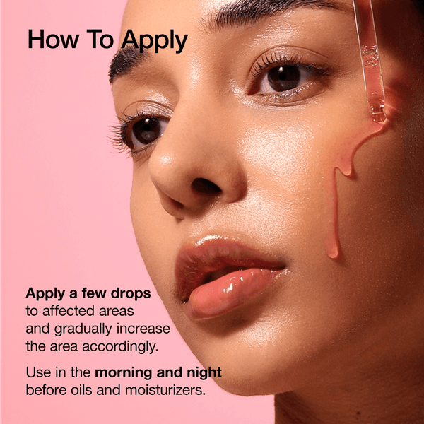 How to apply Anua Niacinamide 10 TXA 4 Serum with a dropper on a model's face for skincare routine.