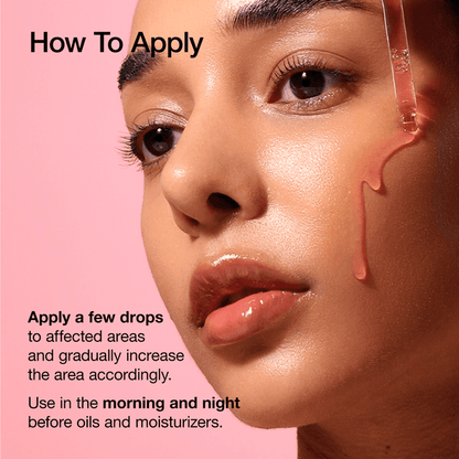 How to apply Anua Niacinamide 10 TXA 4 Serum with a dropper on a model's face for skincare routine.