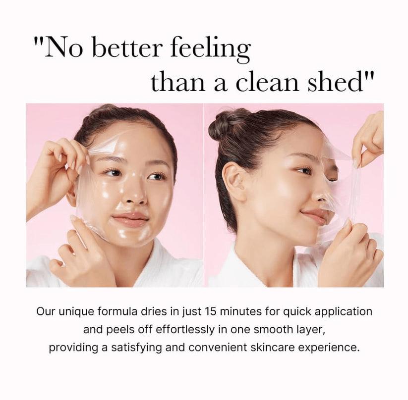 Medicube Collagen Night Wrapping Mask being applied on a woman's face, showcasing a clean skincare experience.