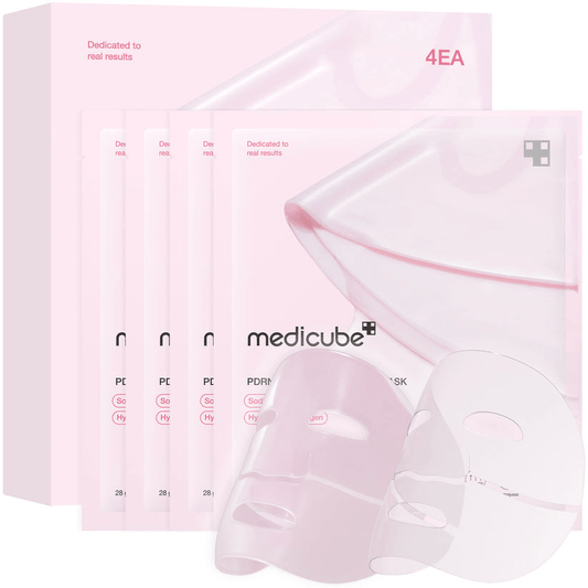Medicube Salmon PDRN Pink Collagen Jelly Gel Mask packaging with sheets for skincare routine