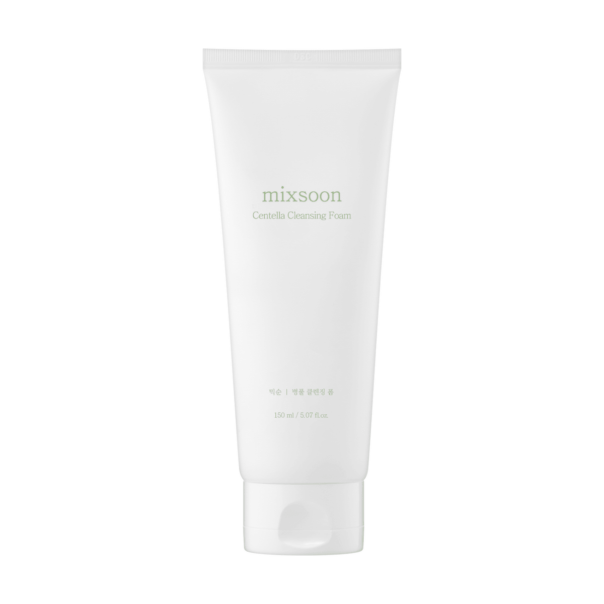 mixsoon Centella Cleansing Foam tube packaging for gentle skin cleansing and hydration.