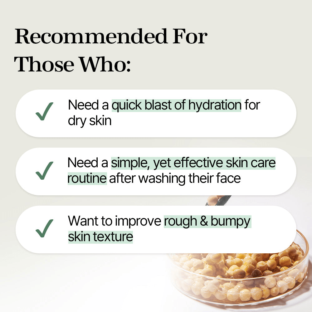 mixsoon Bean Toner Pad Recommended for hydration, effective routine, and improving rough & bumpy skin texture.