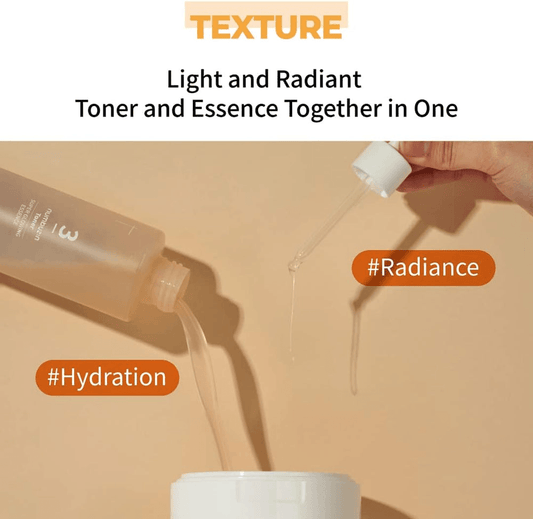 numbuzin No.3 Radiance Glowing Jumbo Essence Pads showcasing toner and essence with hydrating and radiance benefits