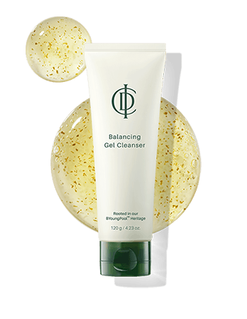 RIMAN ICD Balancing Gel Cleanser tube with gel bubble, a gentle Korean skincare product for hydration.